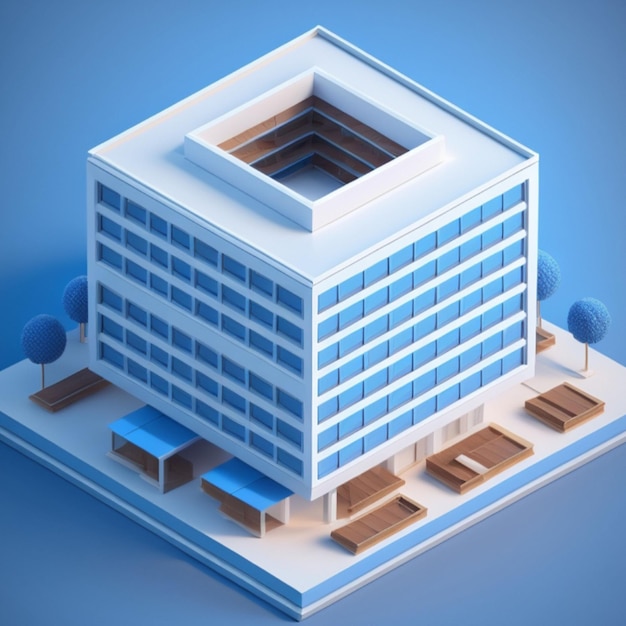 3D Business Office building AI Generated