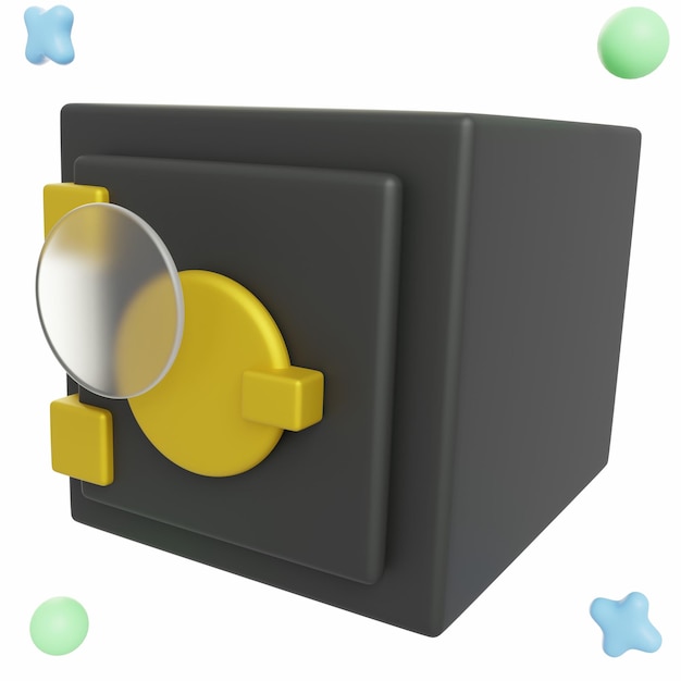 3D business safe illustration