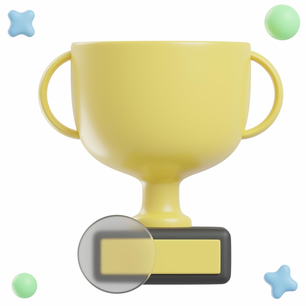 3D business trophy illustration