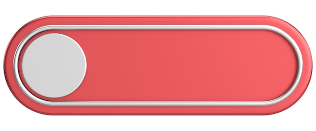 3d button empty button 3d illustration