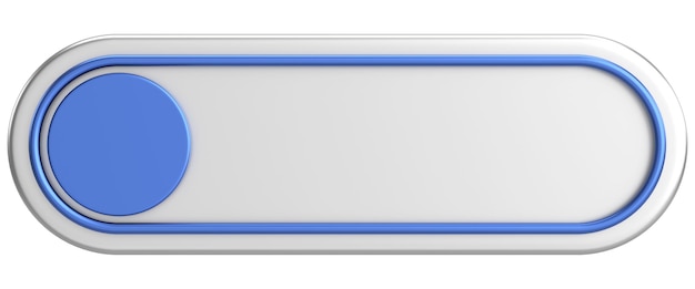 3D button Empty button 3D illustration