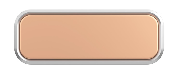 Photo 3d button empty button 3d illustration