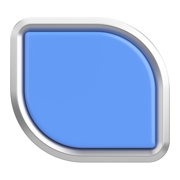 3d button empty button 3d illustration