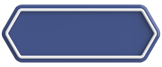 3d button empty button 3d illustration