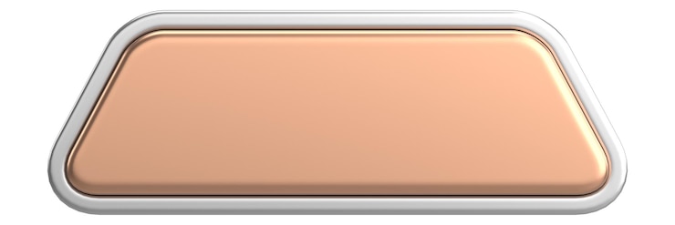 Photo 3d button empty button 3d illustration
