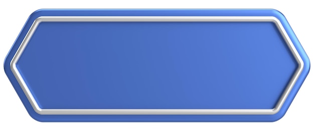 3d button empty button 3d illustration