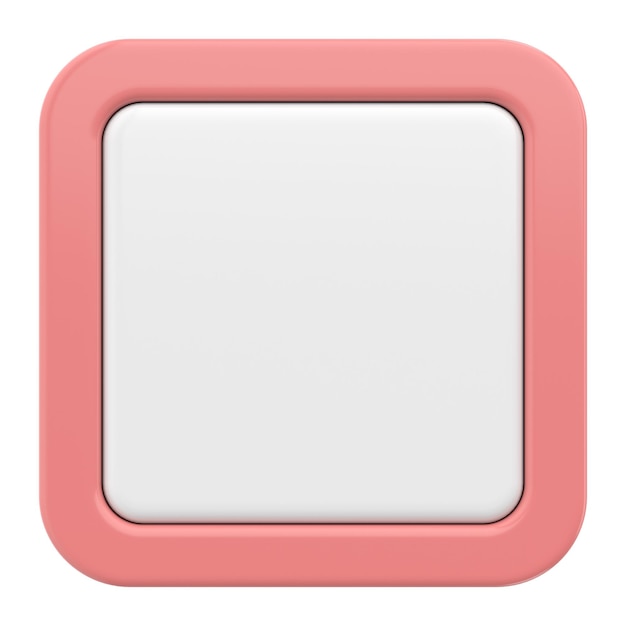 3d button empty button 3d illustration