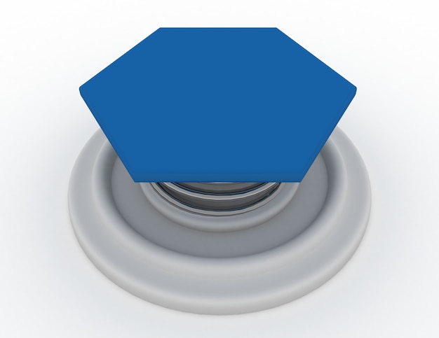 3D button icon . 3d rendered illustration