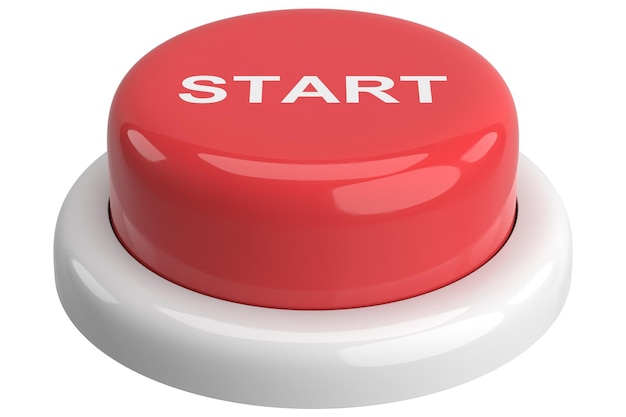 3D button Start button 3D illustration