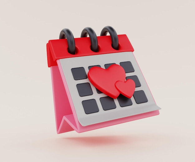 3D calendar rendered