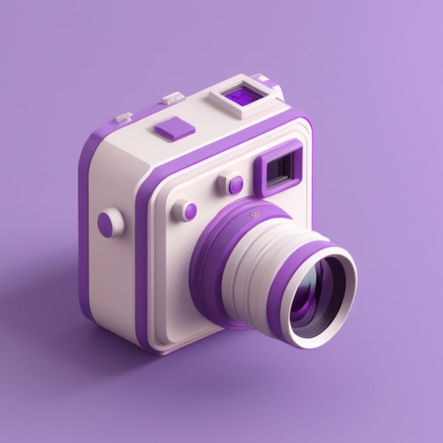 Photo 3d camera icon ai generated