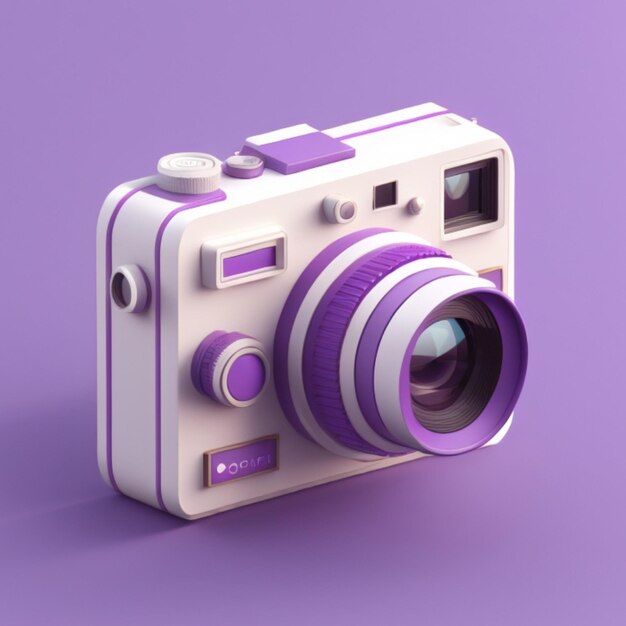 Photo 3d camera icon ai generated