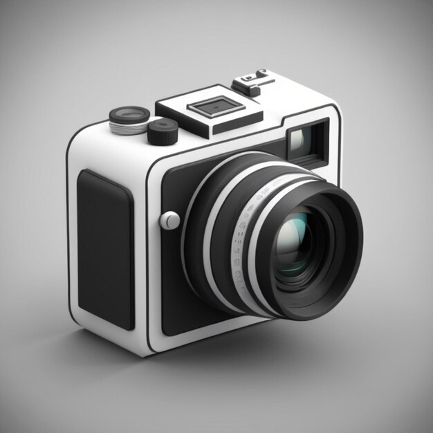 3d camera icon AI generated