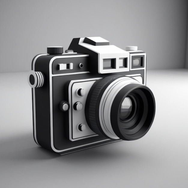 3d camera icon AI generated