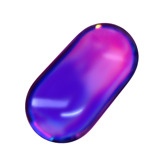 3 D カプセル分離アイコン イラストのレンダリング