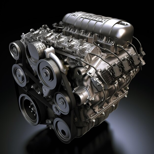 Premium AI Image  A 3d model of a race car engine