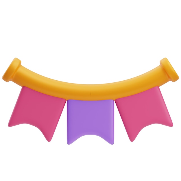 3D carnaval kleurrijke vlag garland decor