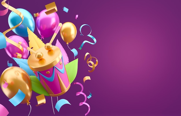 3D Carnival Concept 3D Illustration