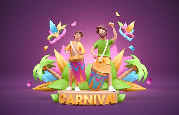 3D Carnival Concept 3D Illustration