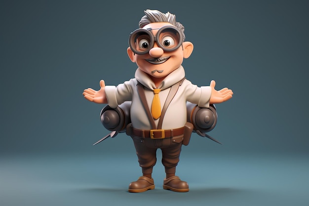 3d Cartoon Aircraft Pilot Character Generative Ai