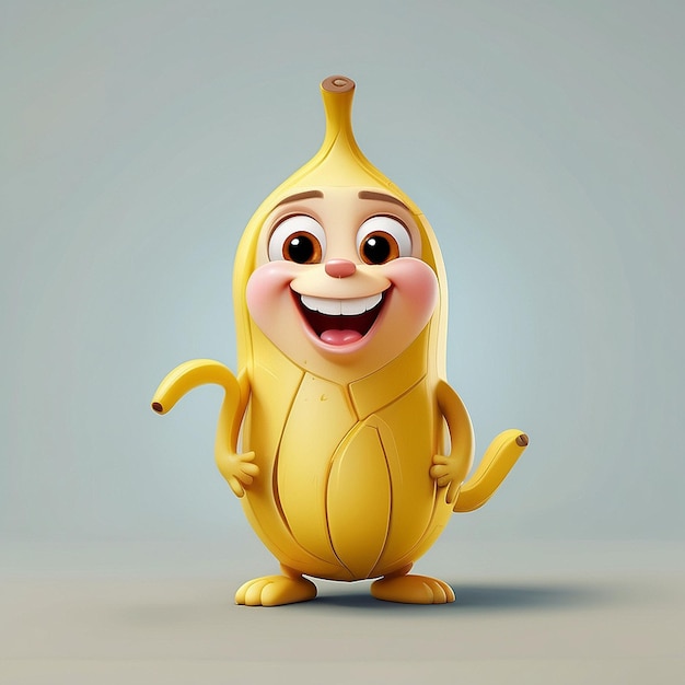 3d cartoon banana character