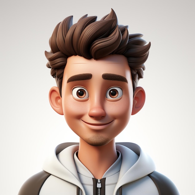 Foto 3d cartoon boy avatar