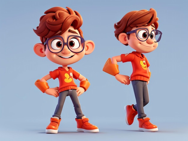 3d cartoon boy character model design