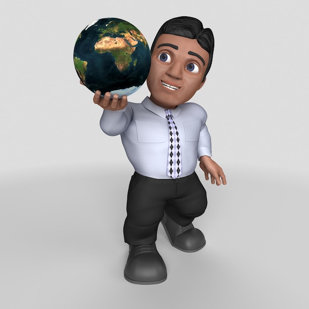 3D Cartoon Business Character