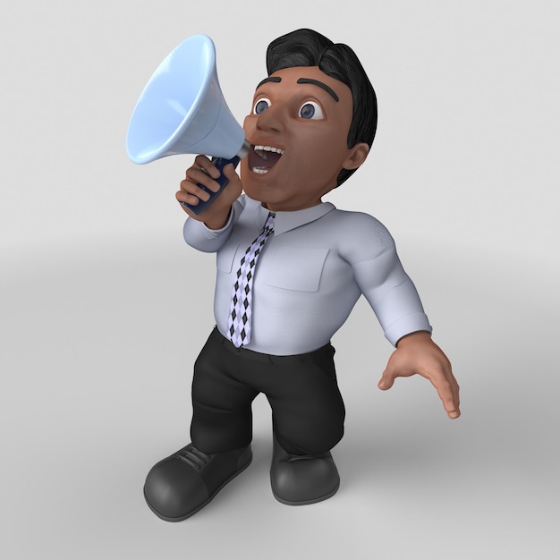 3D Cartoon Business Character