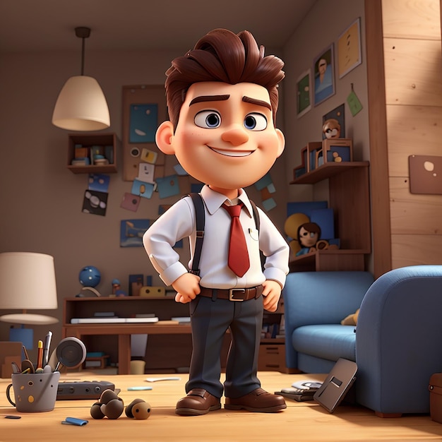 3d cartoon business character