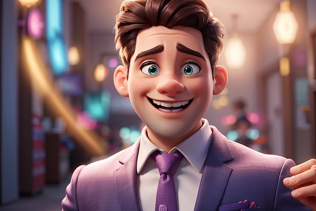 3d cartoon business character