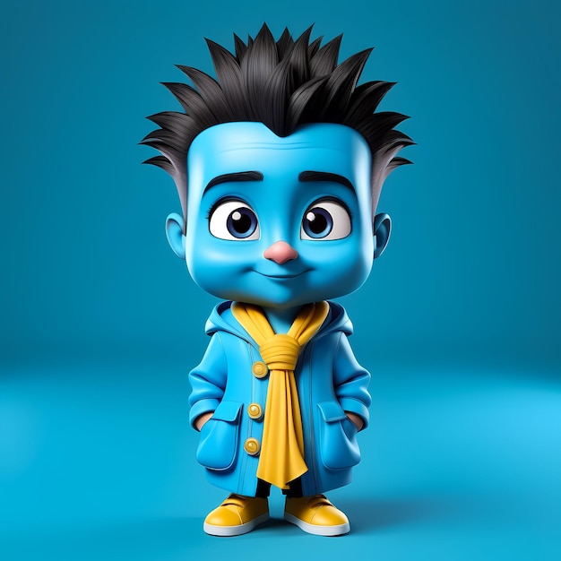 Photo 3d cartoon character 3d happy cartoon illustration 3d cartoon funny character cartoon for kids