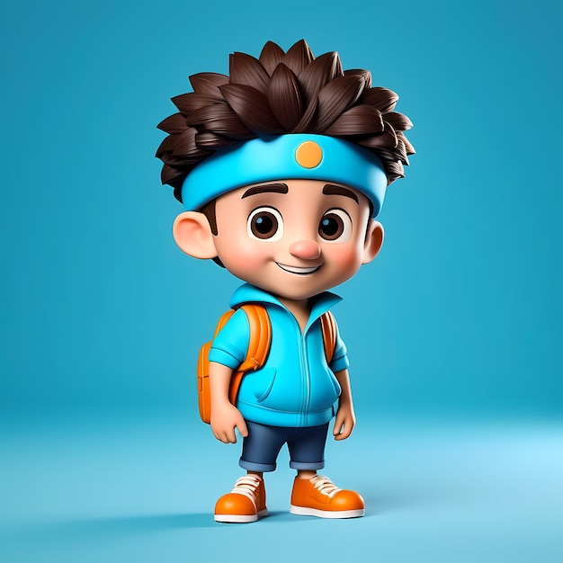 Photo 3d cartoon character 3d happy cartoon illustration 3d cartoon funny character cartoon for kids