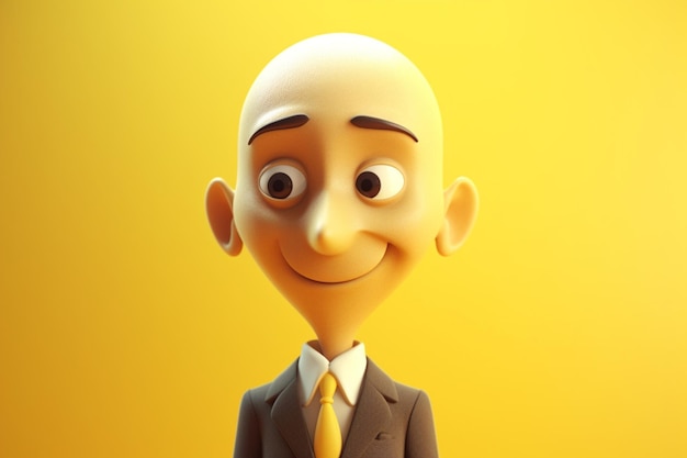 3d cartoon character of a businessman