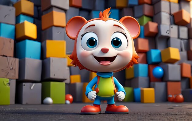 3D cartoon character cartoon illustration cartoon cute character wallpaper PC