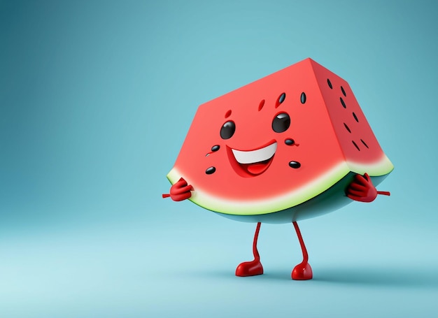 3d cartoon character of fruits