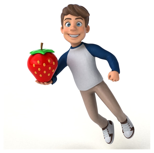 3D cartoon character fun teenager