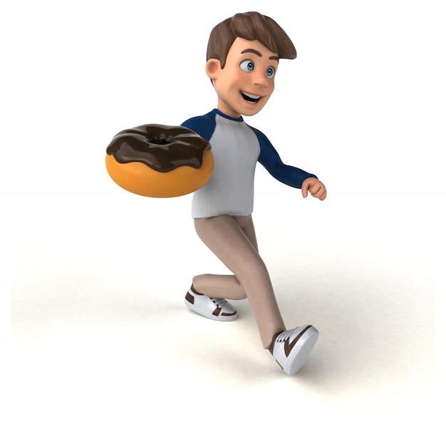 3D cartoon character fun teenager