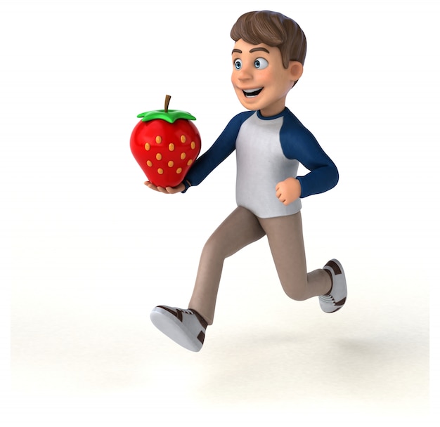 3D cartoon character fun teenager