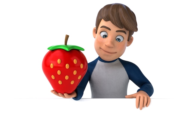 3D cartoon character fun teenager