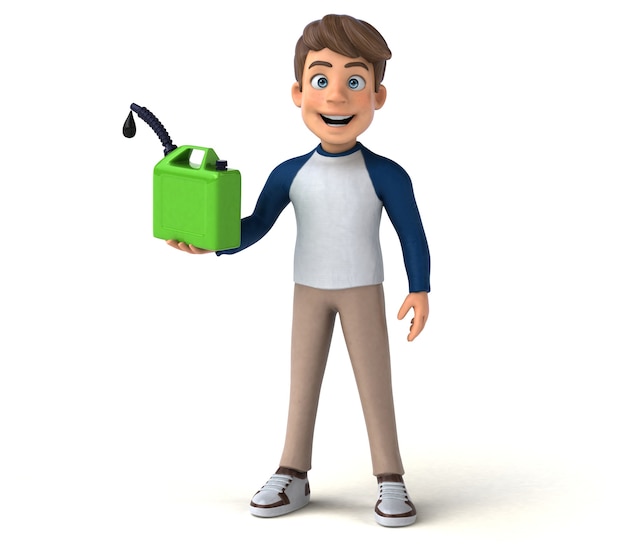 3D cartoon character fun teenager