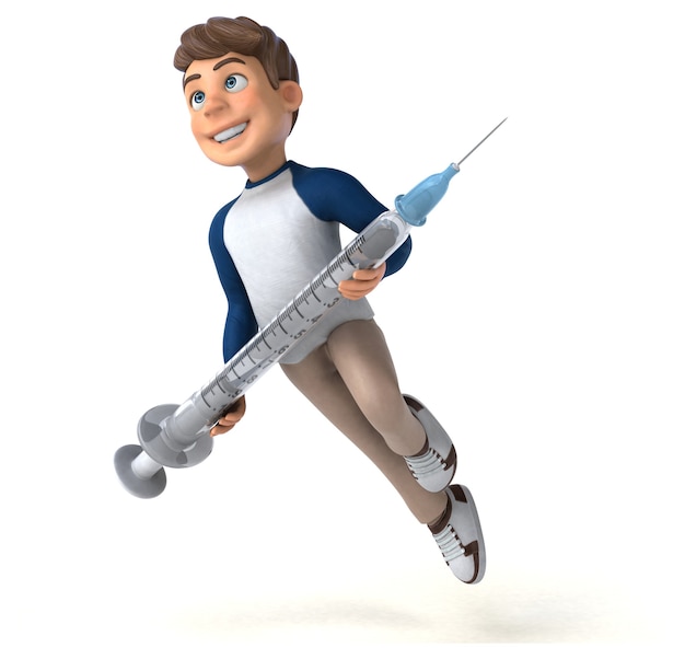 3D cartoon character fun teenager