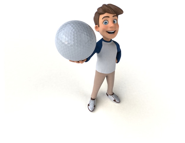 3D cartoon character fun teenager