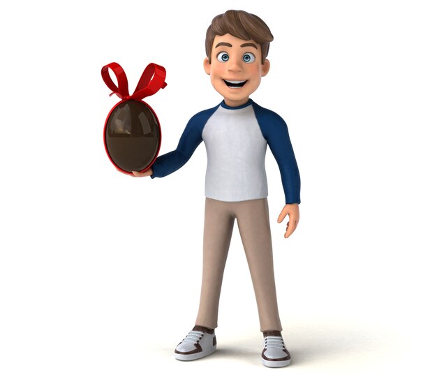 3D cartoon character fun teenager