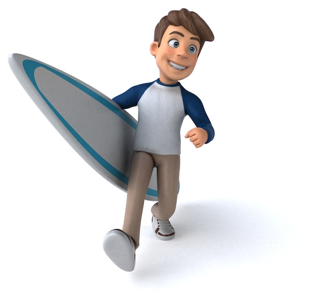 3D cartoon character Funny teenager