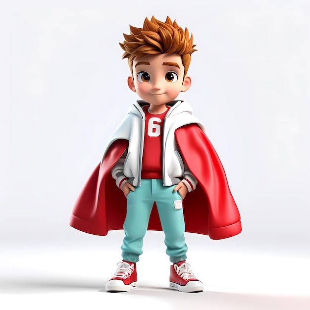 3d cartoon character white background 3d cartoon characters wearing stylish fashionable clothes