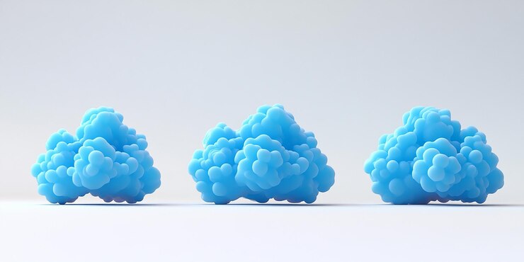 3D-икона символа мультфильма облака изолирована на белом фоне