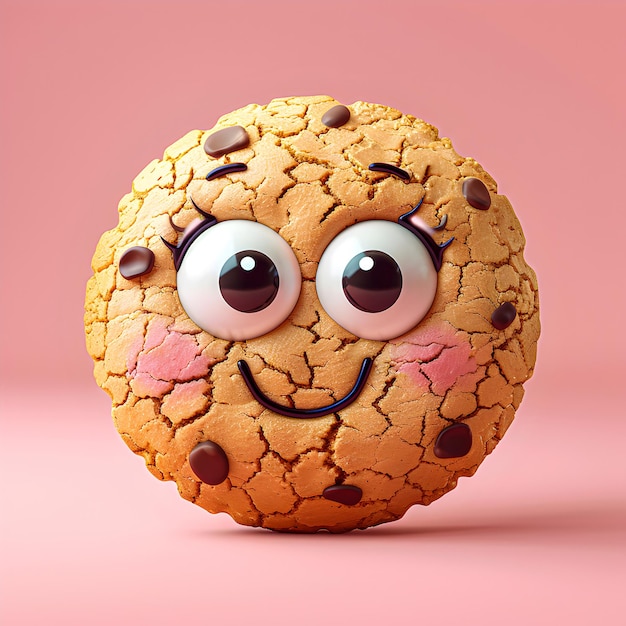 Photo 3d cartoon cookie character