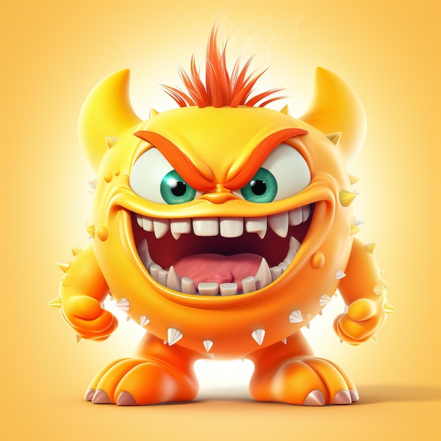 3D Cartoon Creature with Monster Vibes