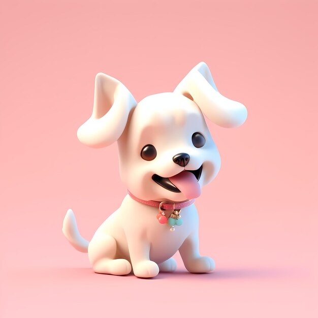 Photo 3d cartoon cute dog